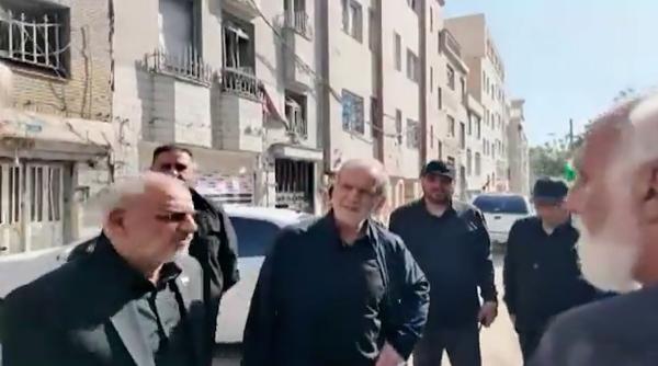  تصاویر حضور پزشکیان در مناطق مورد حمله اسرائیل 