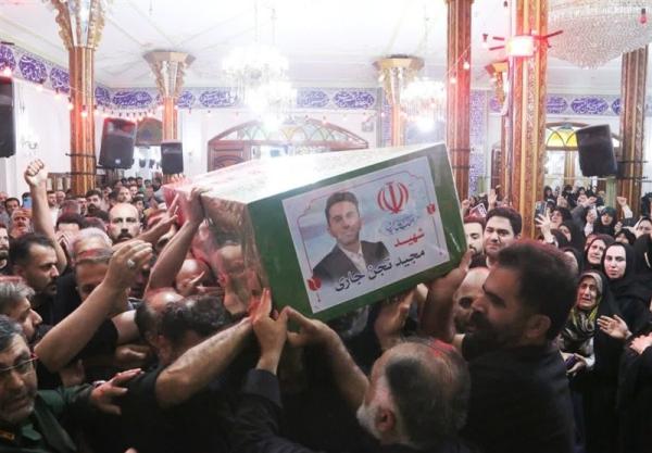  وداع باشکوه آملی‌ها با شهید حمله اسرائیل + فیلم و تصویر 