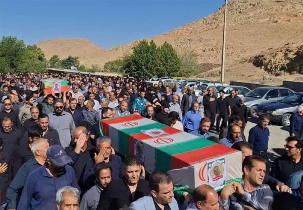 پیکر ۶ شهید حمله اسرائیل در کرمانشاه تشییع شد