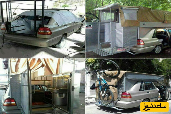خلاقیت منحصربفرد اوستا مکانیک برای تبدیل ماشین به خونه های مجهز به آب و برق/ دیگر لازم نیست به فکر خرید خانه باشید