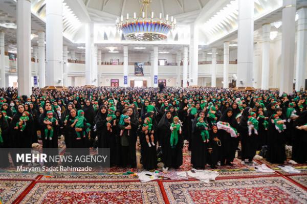 مراسم «شیرخوارگان حسینی» در حرم شاهچراغ (ع)