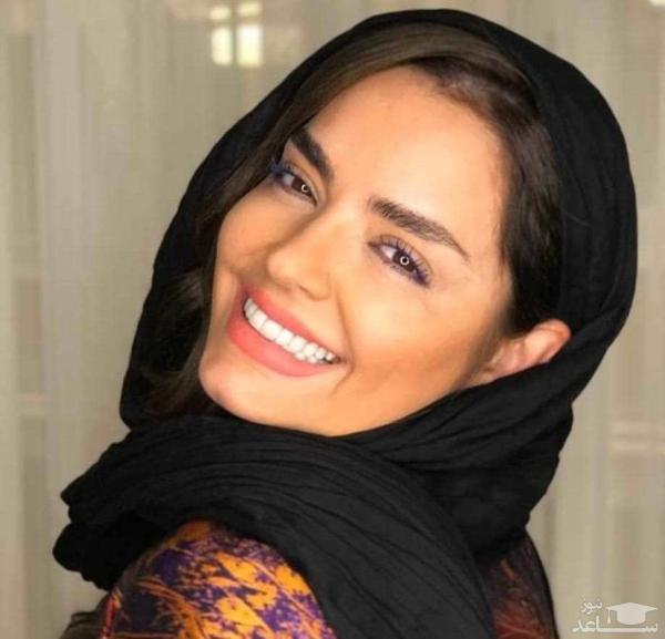 نگاهی به استایل مادر و پسری سپیده خداوردی در آسانسور با مانتو سرخابی خاص و زیبا + عکس