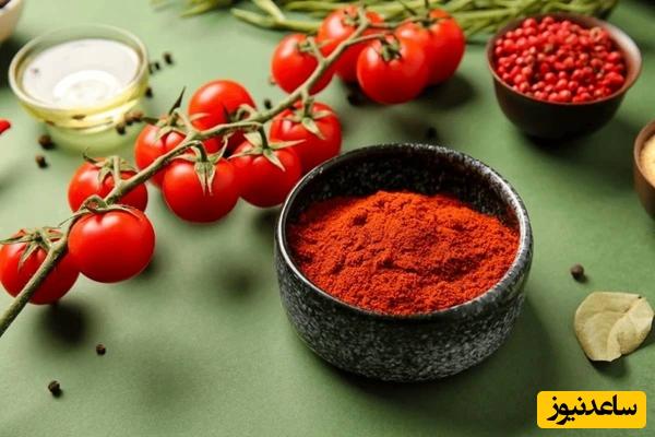 طرز تهیه پودر گوجه فرنگی خانگی با ماندگاری بالا + فوت و فن خشککردن اصولی