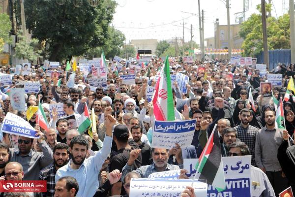  گزارش تصویری| راهپیمایی مردم کرمانشاه در محکومیت جنایات رژیم صهیونیستی 