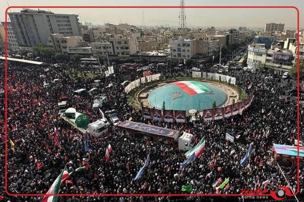 سیل جمعیت در تشییع شهدای وطن 
