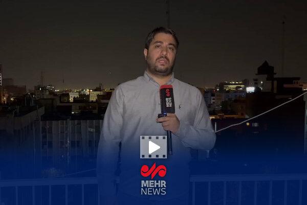 گزارش خبرنگار مهر از مقابله رینگ پدافندی ارتش با پهپادهای رژیم اسراییل