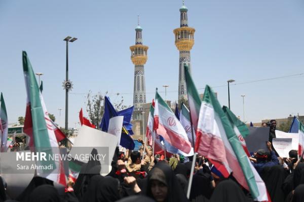مشهد یکپارچه خواستار پاسخ قاطع و کوبنده به رژیم صهیونیستی
