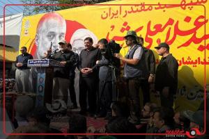 حضور محمد مخبر در مراسم تشییع و وداع با سپهبد شهید غلامعلی رشید و فرزندش در دزفول