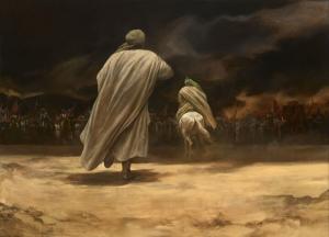 روحالامین لحظه وداع حضرت علی اکبر (ع) در کربلا را به تصویر کشید