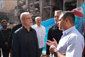 بازدید پزشکیان از برخی مناطق آسیبدیده از تهاجم رژیم صهیونیستی