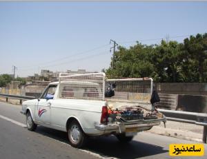 خلاقیت خنده دار راننده وانت برای حمل اَمن بارِ مشتری هایش مرزهای خلاقیت را جا به جا کرد/ وقتی به کارت علاقه داری میشه همین +عکس