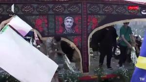 احترام نظامی دانشجویان شریف به پیکر سرداران شهید + ویدئو
