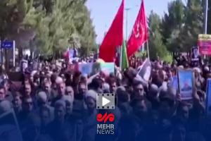 تصاویری از تشییع پیکر اسماعیل نادی در سربیشه خراسان جنوبی