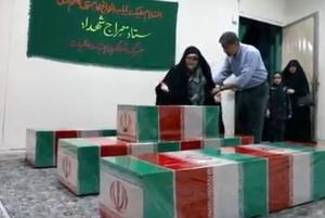 لحظاتی از وداع خانوادههای شهدای حمله اسرائیل