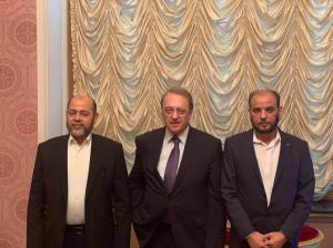 دیدار هیأت حماس با معاون وزیر خارجه روسیه و بررسی تجاوزات اسرائیل به ایران و فلسطین