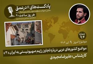 پادکست |مواضع کشورهای عربی درباره تجاوز رژیم صهیونیستی به ایران «۲»