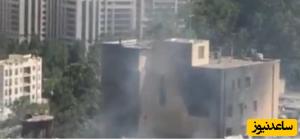 (فیلم) تصاویر جدید از زندان اوین دقایقی پس از حمله: از گودال عمیق در اتاق سربازان وظیفه تا روایت یک شاهد عینی از بدنهای سوخته زیر آوار