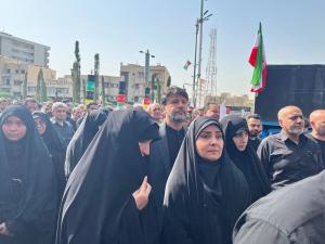 حضور وزیر راه در تشییع پیکر مطهر شهدای اقتدار