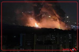 تصاویری از آتشسوزی انبار نفت شهران تهران درپی حمله رژیم صهیونیستی